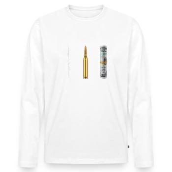 Pablo Escobar Kokain - Männer Premium Bio Langarmshirt - Weiß - Vorne - Nico (187cm)
