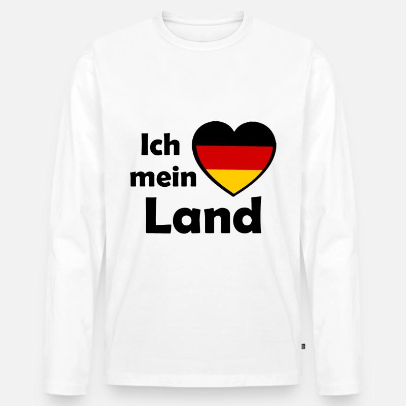 Die deutschen Freunde - Männer Premium Bio Langarmshirt - Weiß