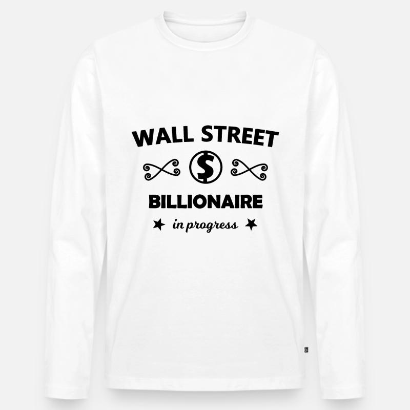 Die Wall Street Aktionäre - Männer Premium Bio Langarmshirt - Weiß