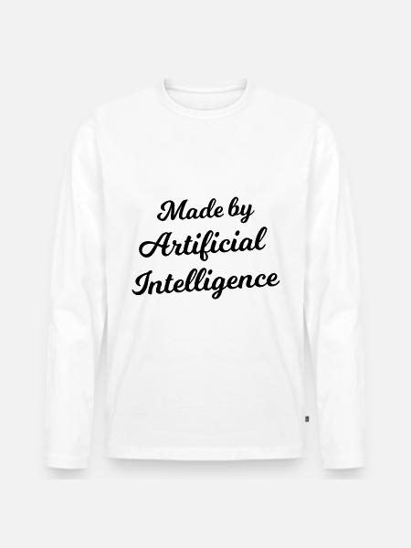 Made by Artificial Inteligence - Men's Premium Organic Long Sleeve Shirt - white