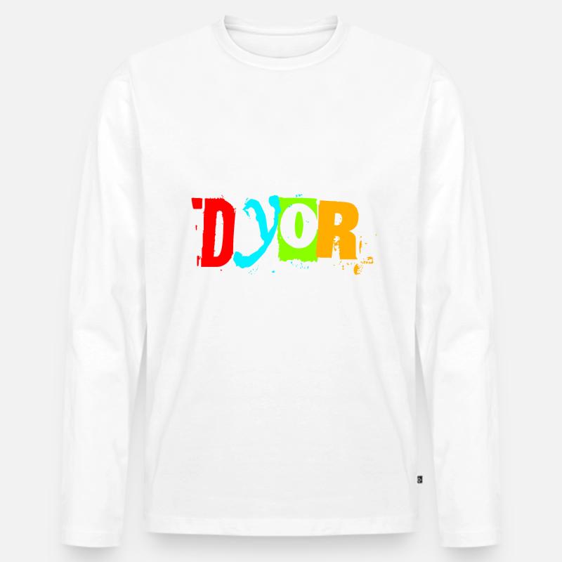 dyor v1 white - Männer Premium Bio Langarmshirt - undefined
