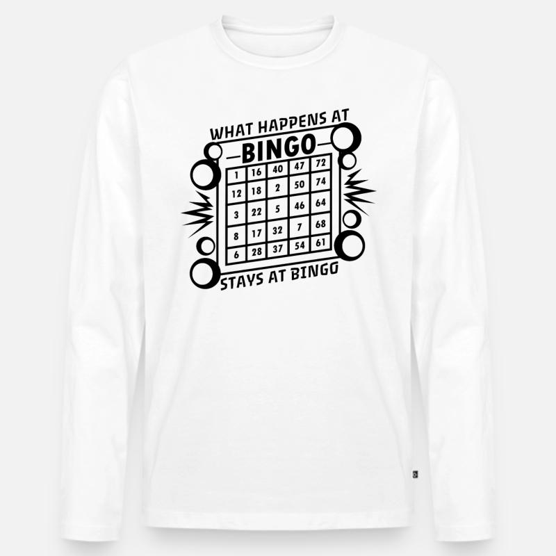 Bingo Bingomannschaft Bingoteam Geschenkidee - Männer Premium Bio Langarmshirt - Weiß
