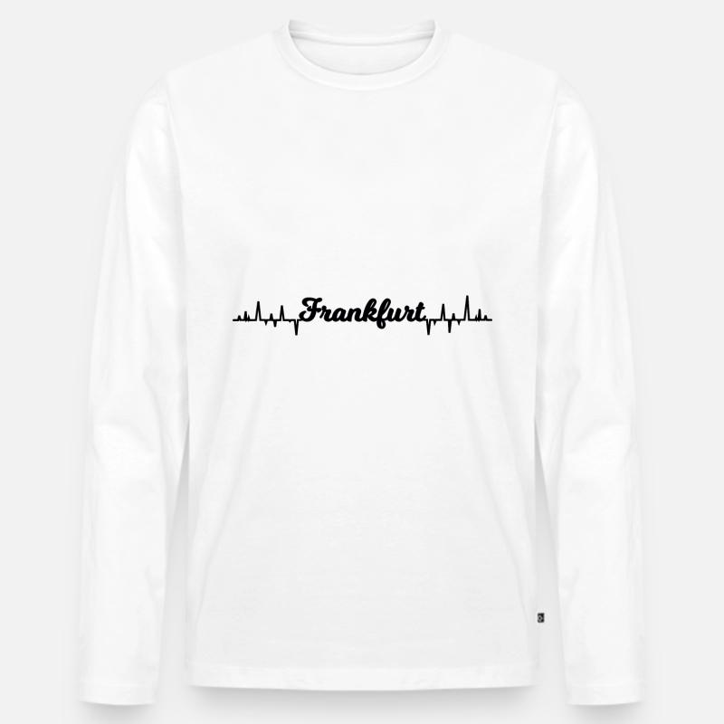 Die Frankfurter - Männer Premium Bio Langarmshirt - Weiß