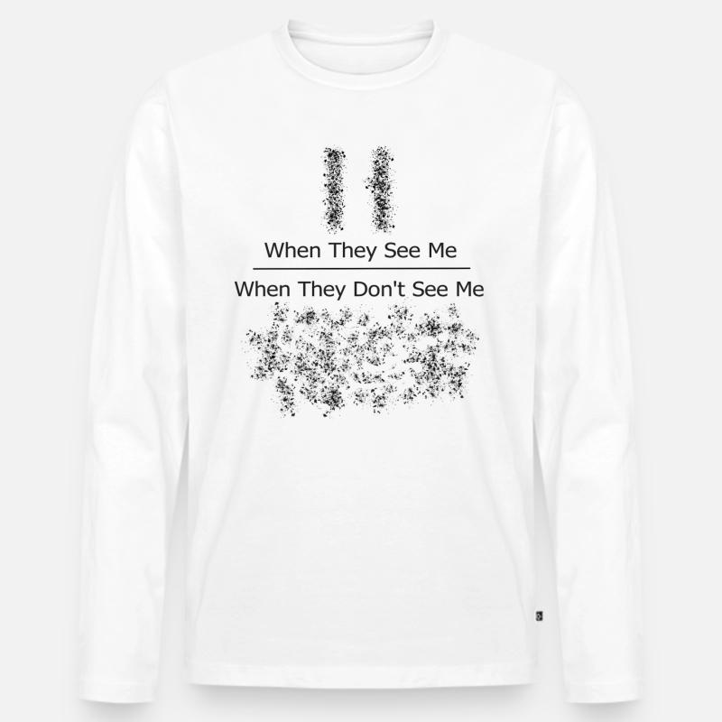 Quantum - Männer Premium Bio Langarmshirt - Weiß
