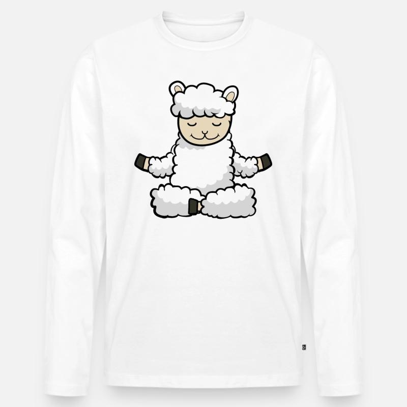 Auszeit Durchatmen Wusaaa schaaf - Männer Premium Bio Langarmshirt - undefined