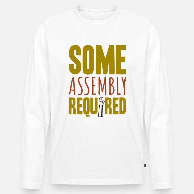 Some Assembly Required - Männer Premium Bio Langarmshirt - Weiß