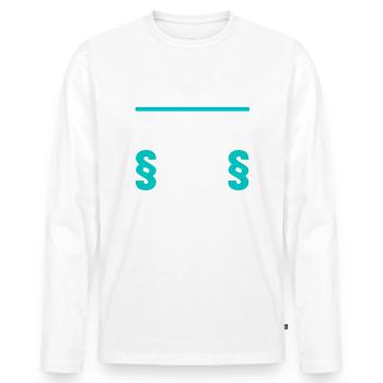 Jurist Recht Anwalt lustiger Spruch - Männer Premium Bio Langarmshirt - Weiß - Vorne - Nico (187cm)
