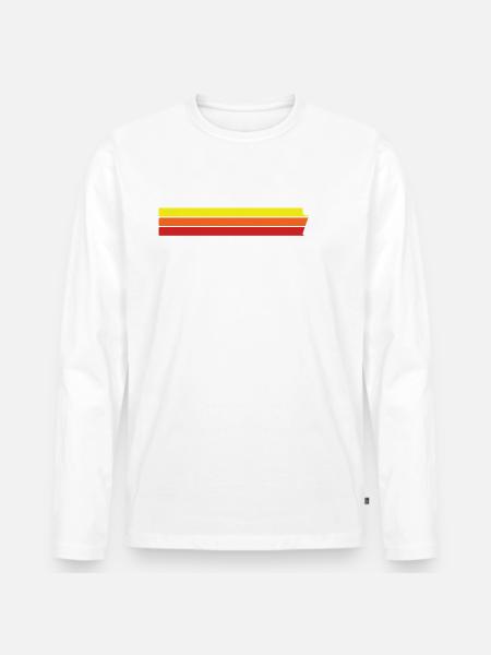 Retro 1973 t-shirt 73 vintage 1973 - Männer Premium Bio Langarmshirt - Weiß