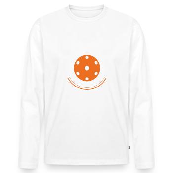 Café Pickleball Vin Répéter - T-shirt manches longues Premium bio Homme - blanc - Devant - Nico (187cm)