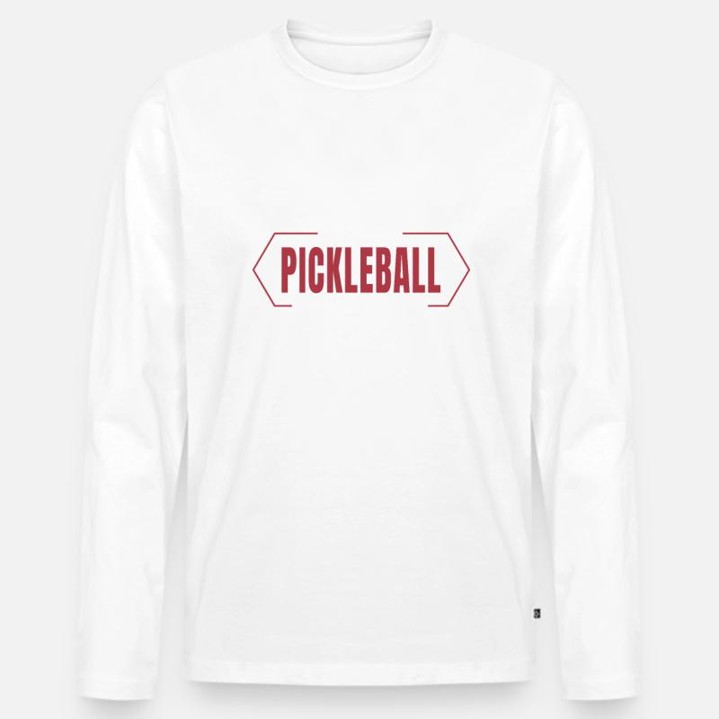 Coffee Pickleball Wine Repeat - Männer Premium Bio Langarmshirt - Weiß