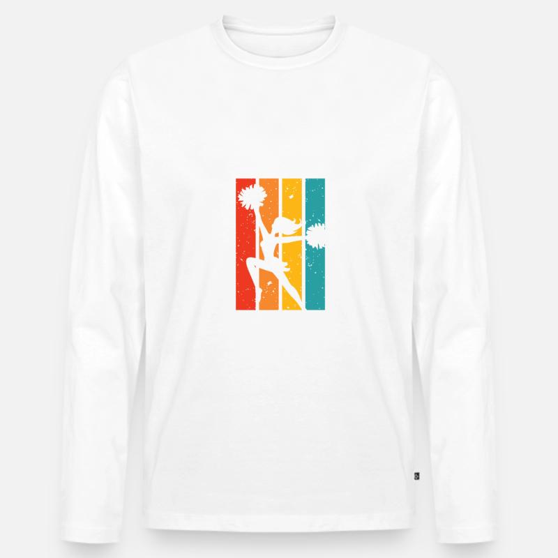 Cheer Mom - Männer Premium Bio Langarmshirt - Weiß