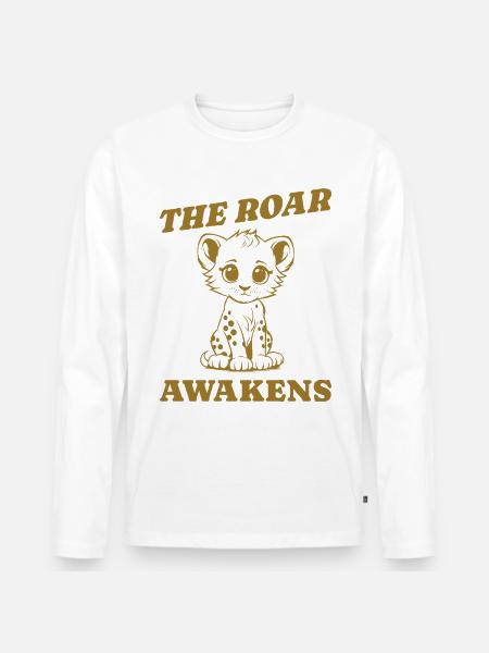 the roar awakens gift - Men's Premium Organic Long Sleeve Shirt - white