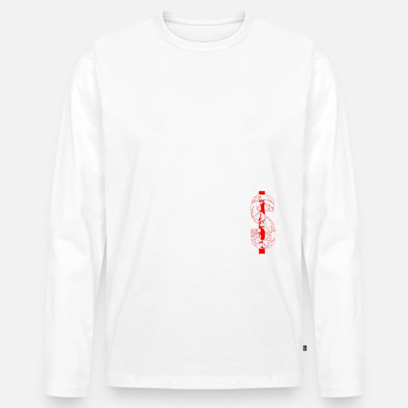 hips hops drops white - Männer Premium Bio Langarmshirt - undefined