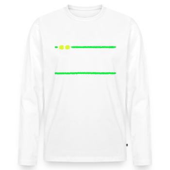 öha weis - Männer Premium Bio Langarmshirt - Weiß - Vorne - Nico (187cm)