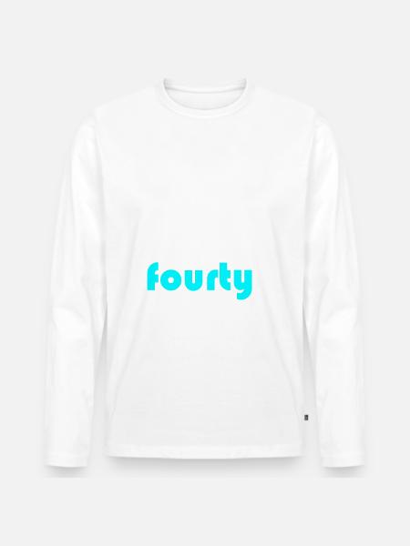 15 30 40 white - Men's Premium Organic Long Sleeve Shirt - 