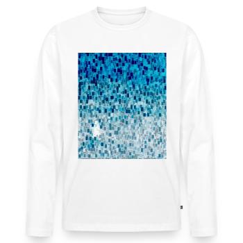 Cube Coucher de soleil 2 2 - T-shirt manches longues Premium bio Homme - blanc - Devant - Nico (187cm)