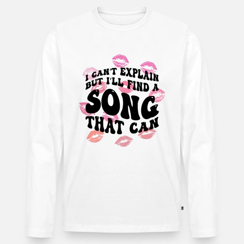 Coquette Aesthetic Downtown - Männer Premium Bio Langarmshirt - Weiß