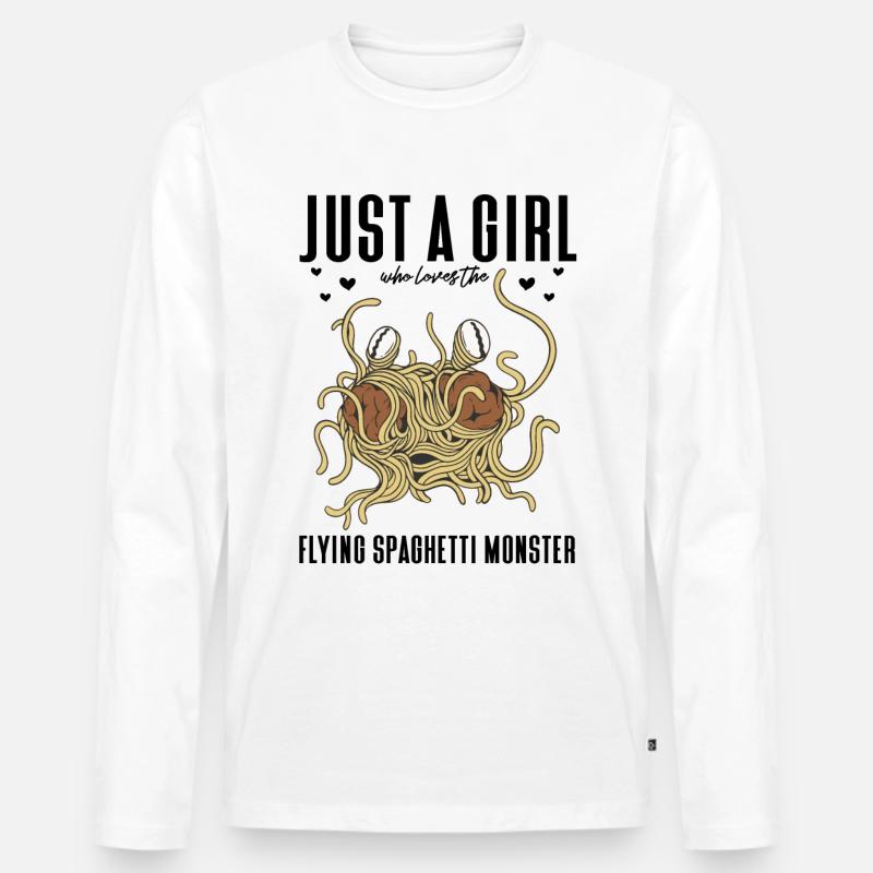 Pastafari - Männer Premium Bio Langarmshirt - Weiß