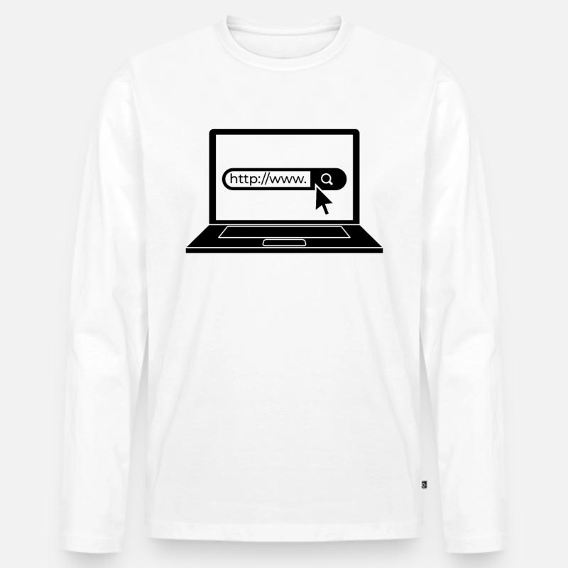 Web-Entwickler Web-Entwicklung - Männer Premium Bio Langarmshirt - Weiß