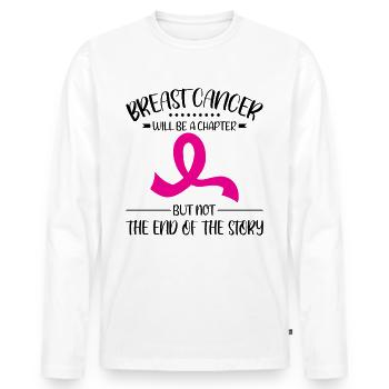 Breast Cancer Awareness Month Is Not the End - Men's Premium Organic Long Sleeve Shirt - white - Front - Nico (187cm)