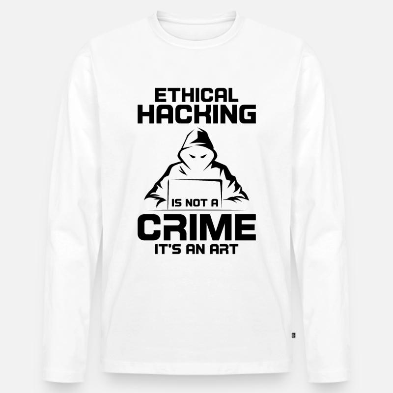 Cybersecurity Computer Security Cybersecurity - Men's Premium Organic Long Sleeve Shirt - white