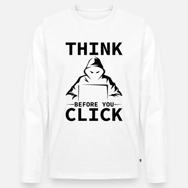 Cybersecurity Computersicherheit Cybersecurity - Männer Premium Bio Langarmshirt - Weiß