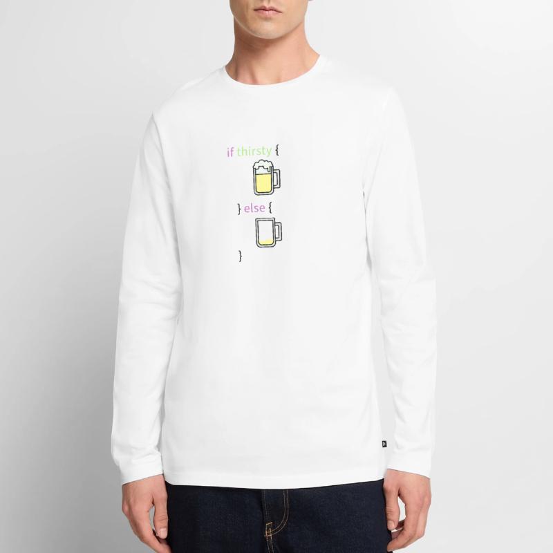 Programmiersprache Coder Coding Bier Programmierer Männer Premium Bio Langarmshirt