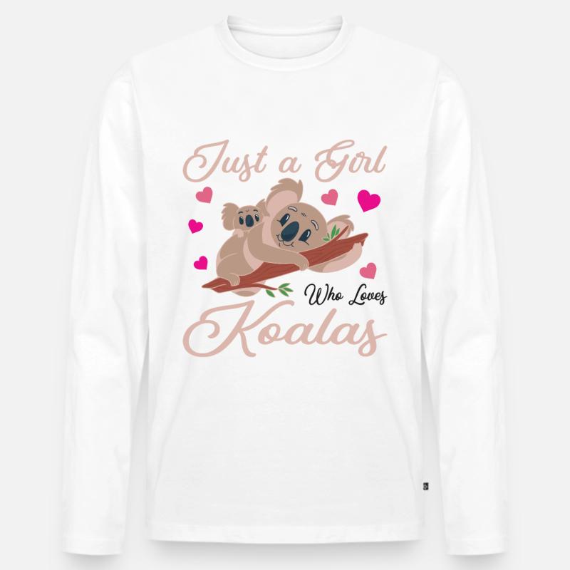 Koala Koalabär Koalas - Männer Premium Bio Langarmshirt - Weiß