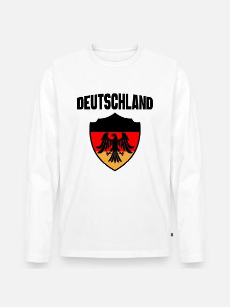 Deutschland - Männer Premium Bio Langarmshirt - Weiß