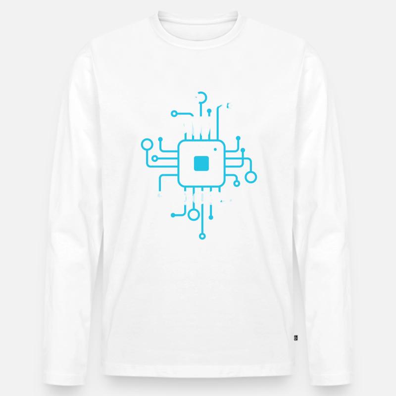 Funny Coder Coding - Men's Premium Organic Long Sleeve Shirt - white