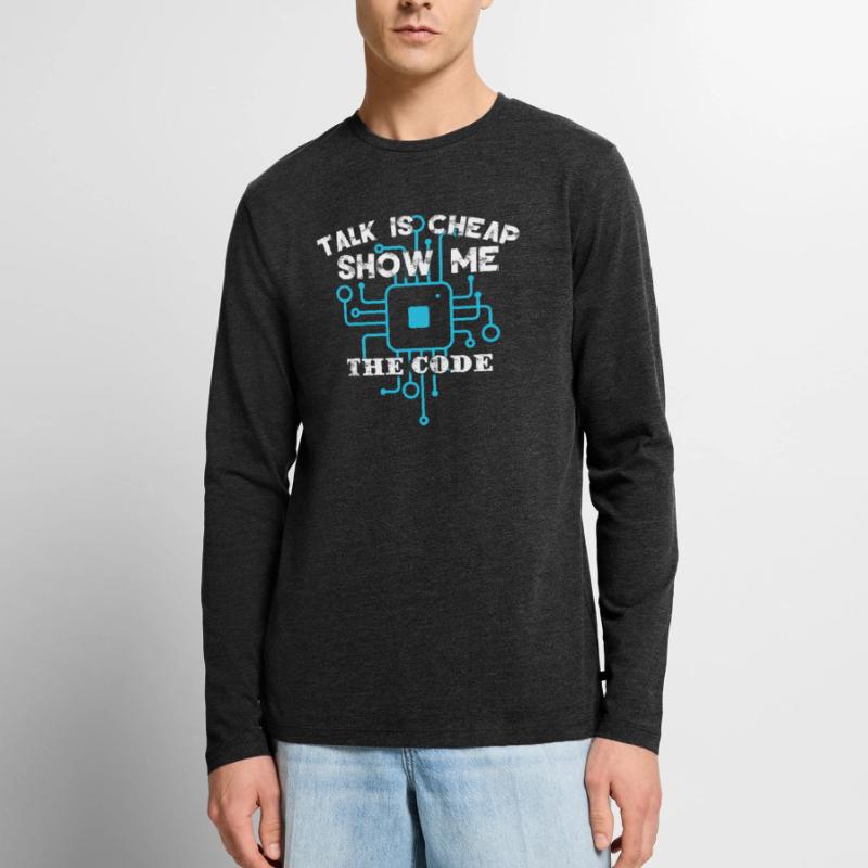 Funny Coder Coding Men's Premium Organic Long Sleeve Shirt