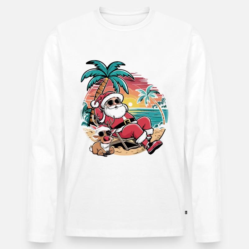 Weihnachten im Juli - Männer Premium Bio Langarmshirt - Weiß