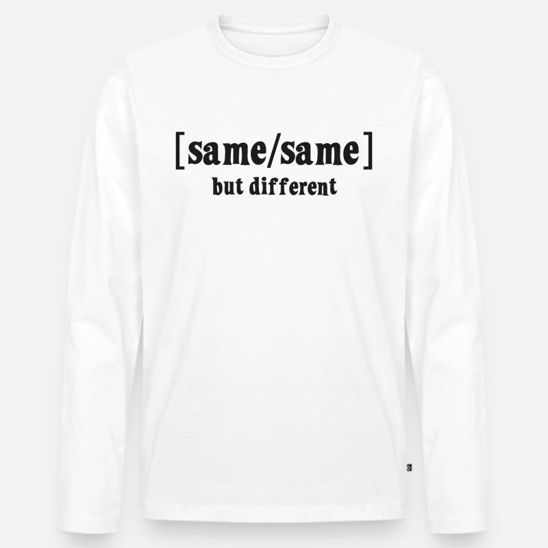 Same Same but different - Männer Premium Bio Langarmshirt - Weiß