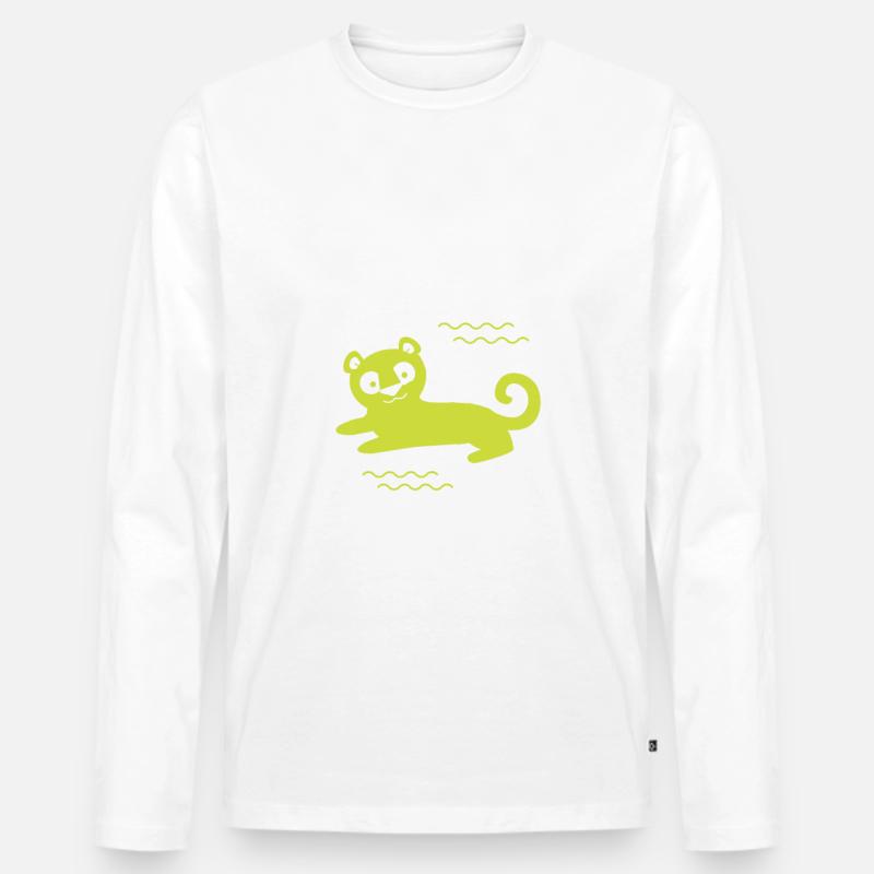 Tiger - Wildkatze - Männer Premium Bio Langarmshirt - undefined