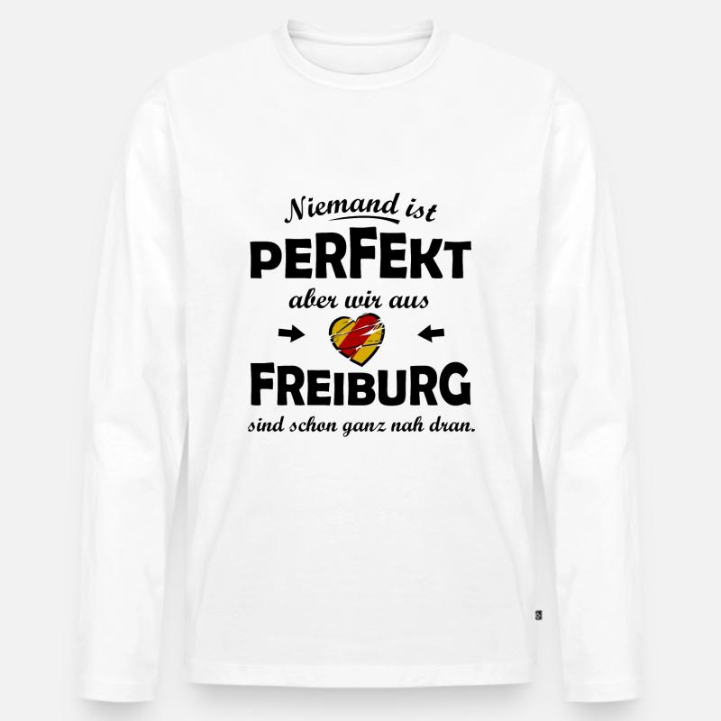 Die perfekten Freiburger - Männer Premium Bio Langarmshirt - Weiß