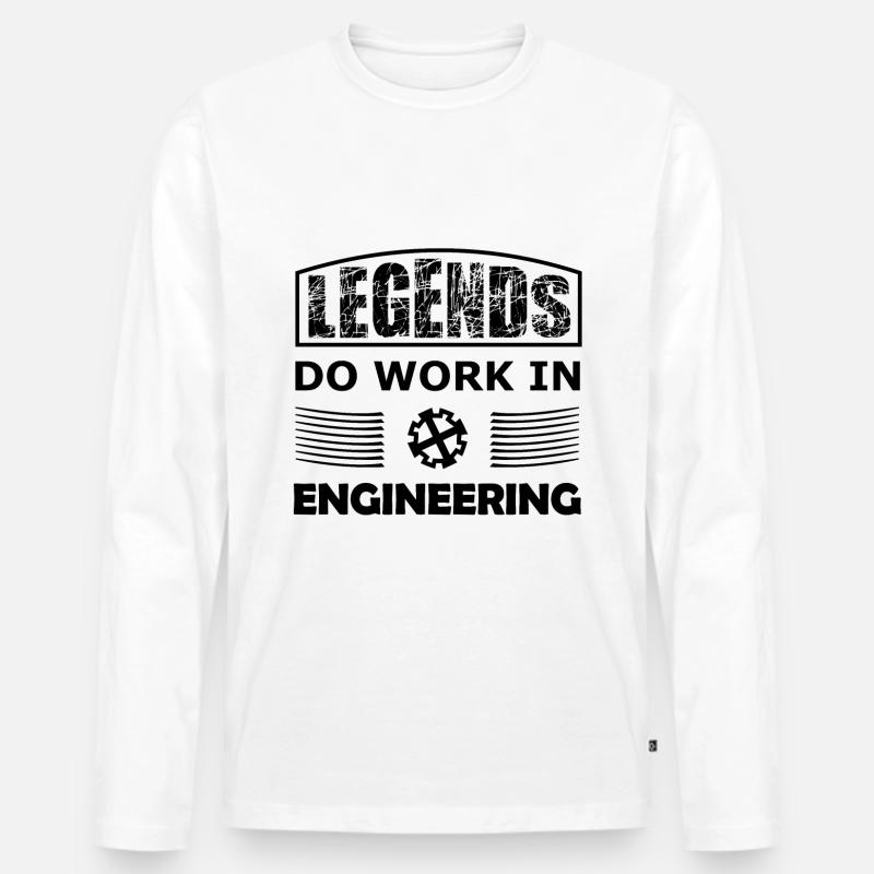 Die Engineering Profis - Männer Premium Bio Langarmshirt - Weiß