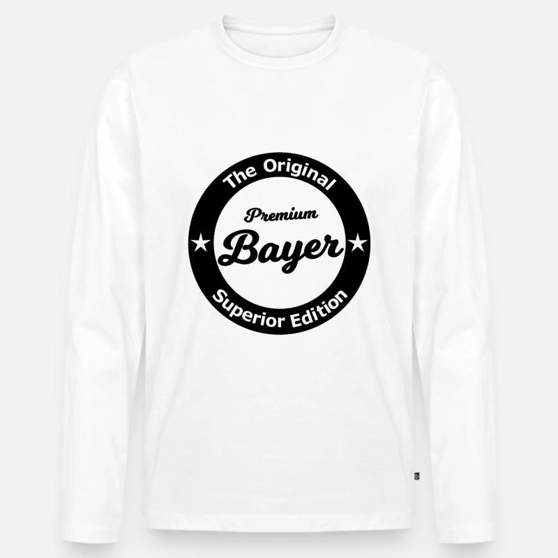 Der coole Bayer - Männer Premium Bio Langarmshirt - Weiß