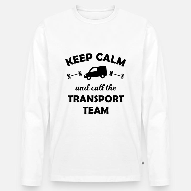 Das Transport Team - Männer Premium Bio Langarmshirt - Weiß