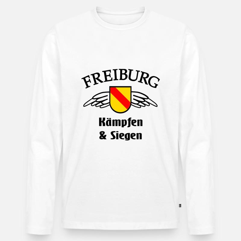 Der Breisgauer - Männer Premium Bio Langarmshirt - Weiß