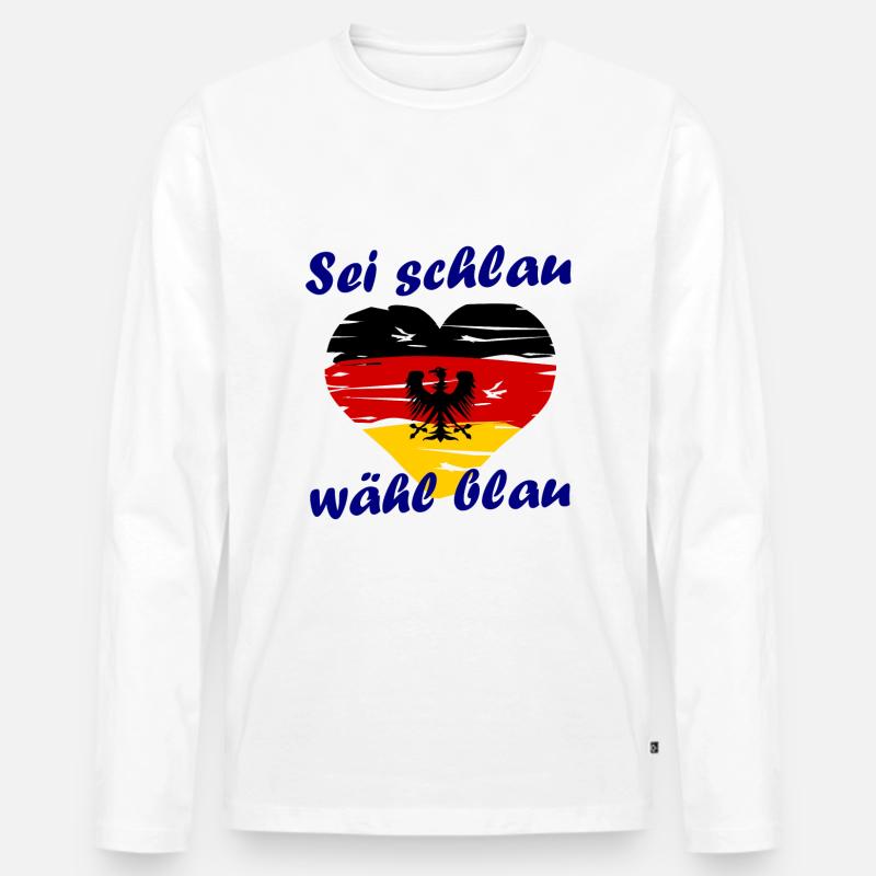 Der Deutschland Wahlkampf - Männer Premium Bio Langarmshirt - Weiß