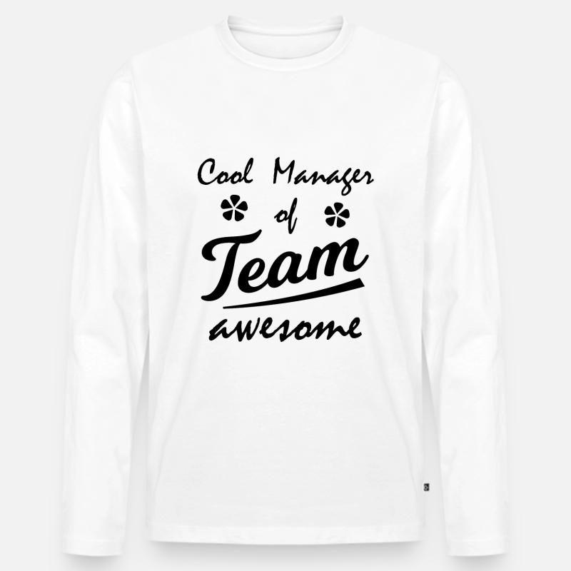 Der beste Team Supervisor - Männer Premium Bio Langarmshirt - Weiß