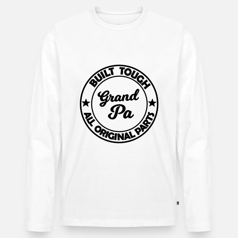 Der allerbeste Opi - Männer Premium Bio Langarmshirt - Weiß
