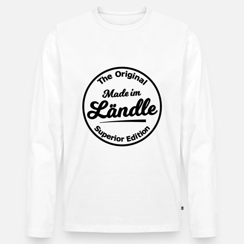 Hergestellt im Ländle - Männer Premium Bio Langarmshirt - Weiß