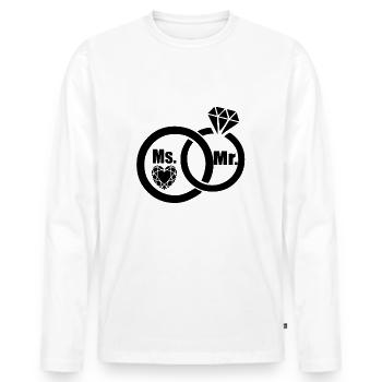 Wedding - Men's Premium Organic Long Sleeve Shirt - white - Front - Nico (187cm)
