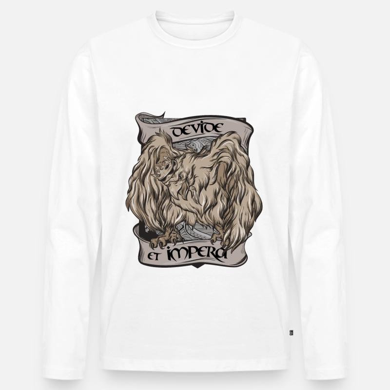Teile und herrsche - Männer Premium Bio Langarmshirt - Weiß