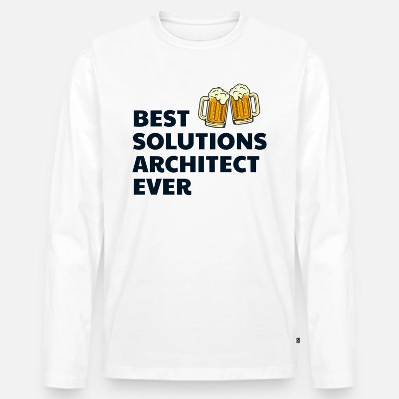 Solution Architect Architecture Beer Funny Men's Premium Organic Long Sleeve Shirt
