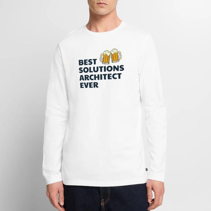 Solution Architect Architecture Beer Funny Men's Premium Organic Long Sleeve Shirt