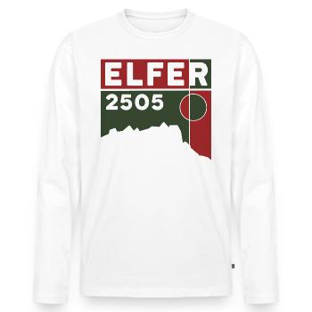 Elfer Berg Elferspitze Hike Normalweg Tirol - Men's Premium Organic Long Sleeve Shirt - white - Front - Nico (187cm)