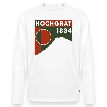 Berg Hochgrat Randonnée via ferrata Oberstaufen - T-shirt manches longues Premium bio Homme - blanc - Devant - Nico (187cm)