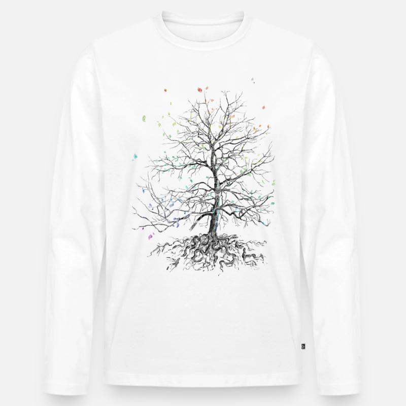 Arbre en fleurs - Männer Premium Bio Langarmshirt - undefined